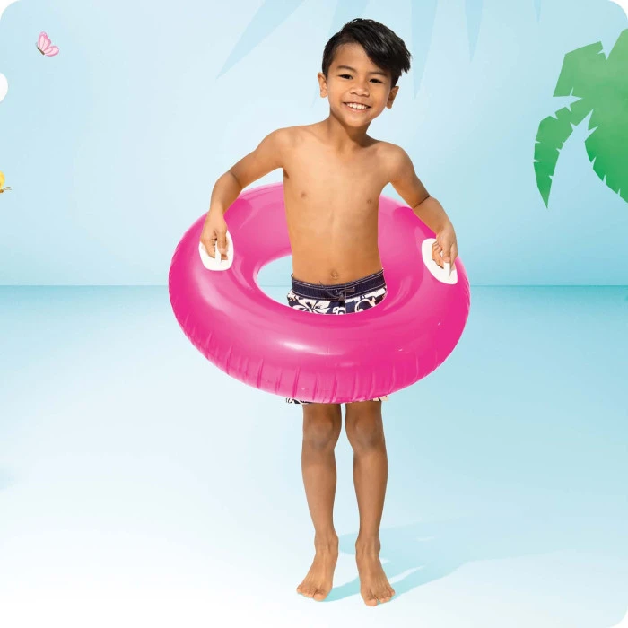 Круг надувной с ручками INTEX 59258 розовый, 76 см