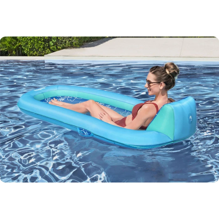 Пліт надувний пляжний зі спинкою Bestway 43733, 191 х 178 х 41 см