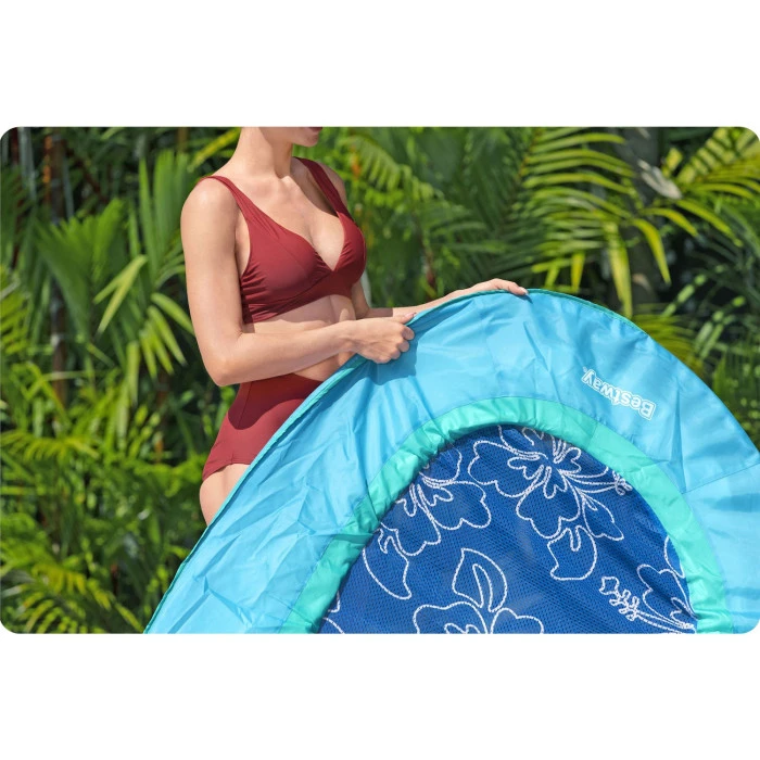 Пліт надувний пляжний зі спинкою Bestway 43733, 191 х 178 х 41 см