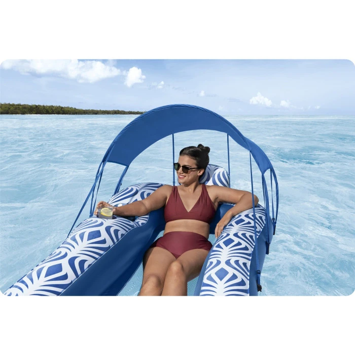 Матрас надувной с навесом Bestway 43732, 198 х 112 см