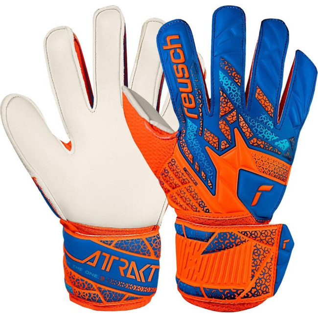 Рукавички воротарські Reusch Attrakt Solid Junior 5572515 2290 р.8, помаранчево-сині