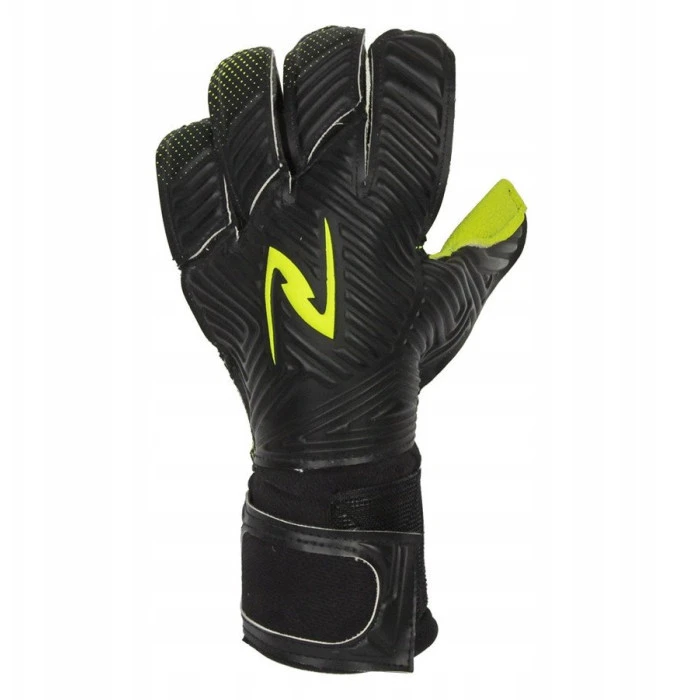 Перчатки вратарские True р.7, черно-салатовые