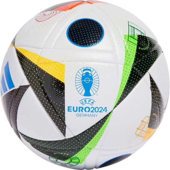 Мяч футбольный Adidas Euro24 Fussballiebe League IN9367 размер 5, бело-черный