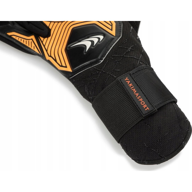 Перчатки вратарские Yakimasport PRO ONE р. 9, черно-оранжевые