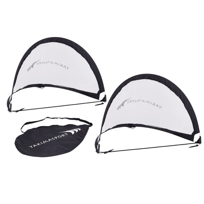 Ворота футбольные Yakimasport POP-UP 120 х 80 см, черно-белые