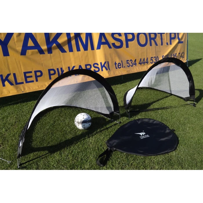 Ворота футбольные Yakimasport POP-UP 120 х 80 см, черно-белые