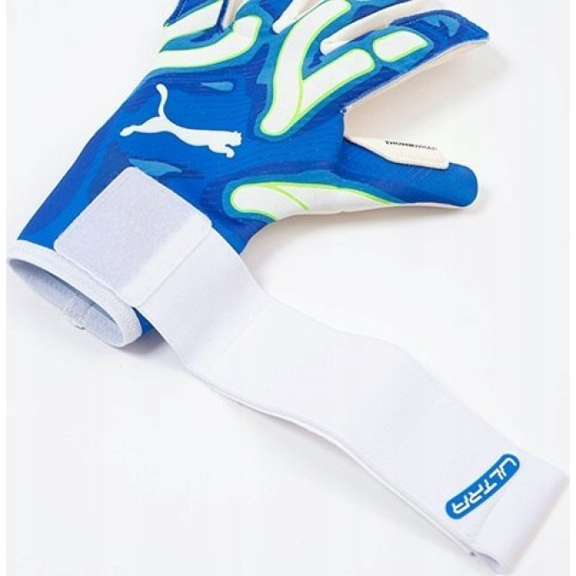 Перчатки вратарские Puma Ultra Ultimate Hybrid Sun 41858 02 р.10,5, голубовато-белые