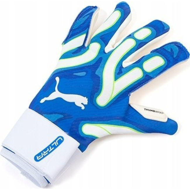 Перчатки вратарские Puma Ultra Ultimate Hybrid Sun 41858 02 р.10,5, голубовато-белые