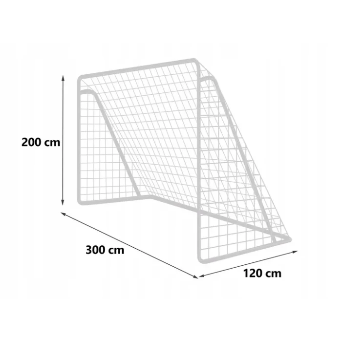 Ворота футбольные Neo-Sport NS-1456 300 х 200 х 120 см, белые