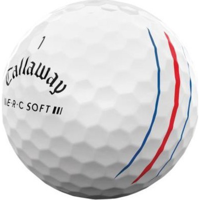 Мячи для гольфа Callaway ERC Soft Triple Track 2023 3 шт, белые