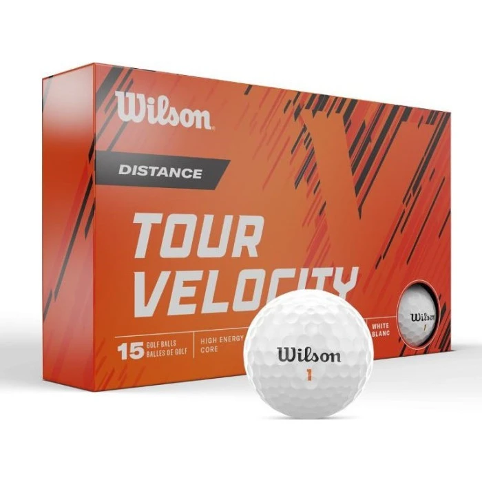 Мячи для гольфа Wilson Tour Velocity Distance 15 шт, белые
