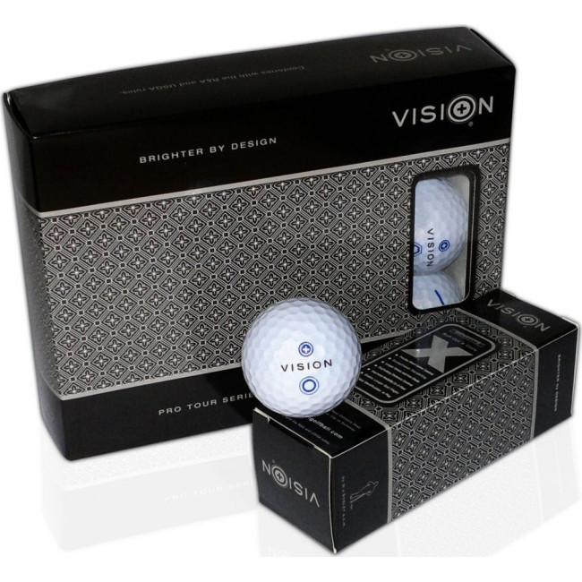 Мячи для гольфа Vision PRO-TOUR X*WJB 12 шт, бело-синие