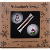 Мячи для гольфа Toma Merry Christmas 2 шт, белые