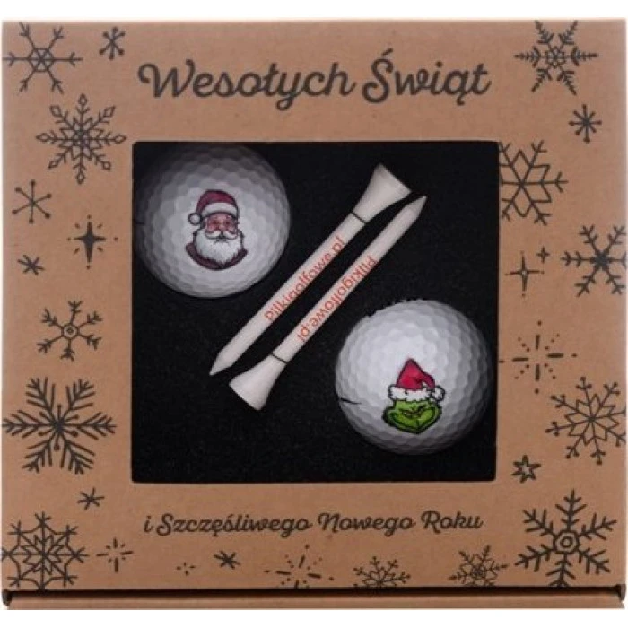 М'ячі для гольфу Toma Merry Christmas 2 шт, білі