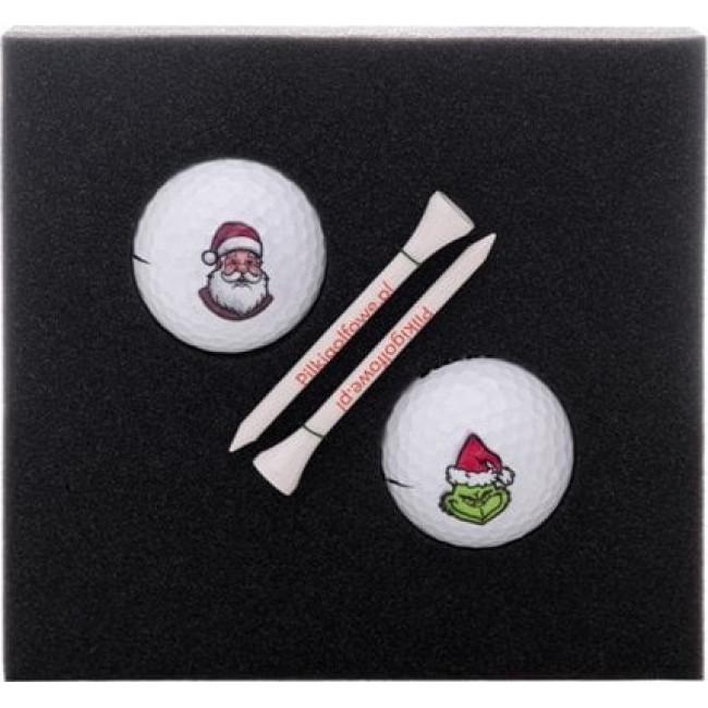 М'ячі для гольфу Toma Merry Christmas 2 шт, білі