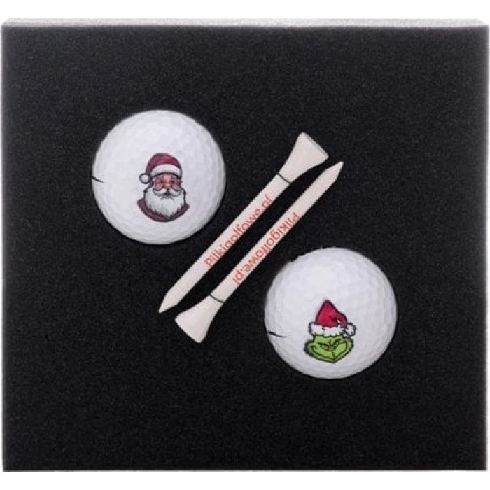 М'ячі для гольфу Toma Merry Christmas 2 шт, білі
