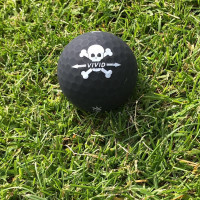 Мячи для гольфа Volvik Skull 4 шт, черно-белые