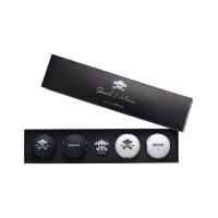 Мячи для гольфа Volvik Skull 4 шт, черно-белые