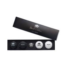 М'ячі для гольфу Volvik Skull 4 шт, чорно-білі