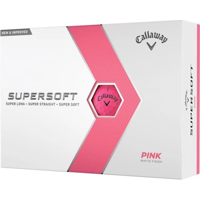 Мячи для гольфа Callaway Supersoft 12 шт, розовые