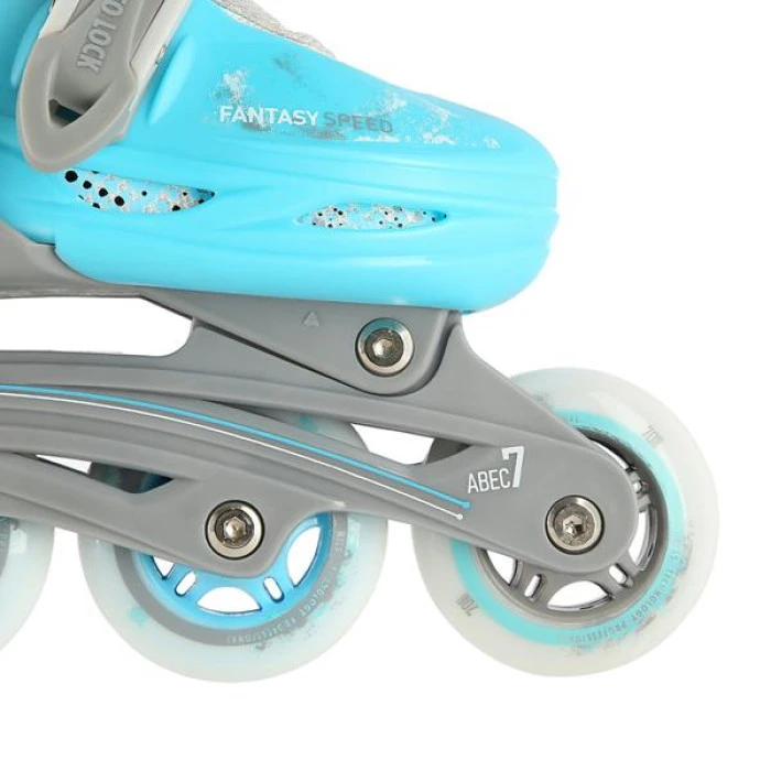 Ролики/Катки NH18331 4в1 NILS EXTREME - размер M (35-38)/ голубые