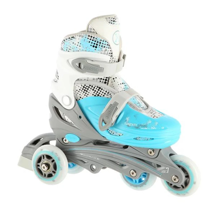 Ролики/Катки NH18331 4в1 NILS EXTREME - размер M (35-38)/ голубые