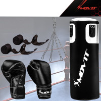 Комплект боксерских перчаток Movit + боксерский мешок 25 кг