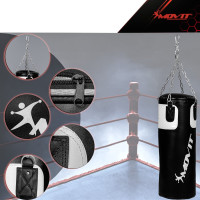 Комплект боксерских перчаток Movit + боксерский мешок 25 кг