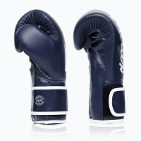 Перчатки боксерские с бинтами Fairtex BGV14 16 унций, темно-синие
