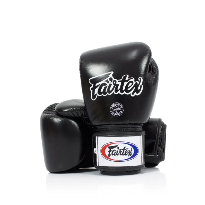 Рукавички боксерські шкіряні з бинтами Fairtex BGV1 10 унцій, чорні
