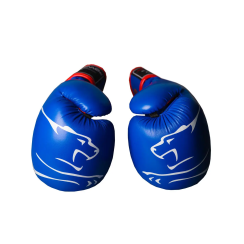 Перчатки боксерские PowerPlay 3018 Jaguar 14 унций, синие