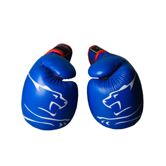 Перчатки боксерские PowerPlay 3018 Jaguar 14 унций, синие