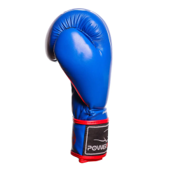 Перчатки боксерские PowerPlay 3018 Jaguar 14 унций, синие