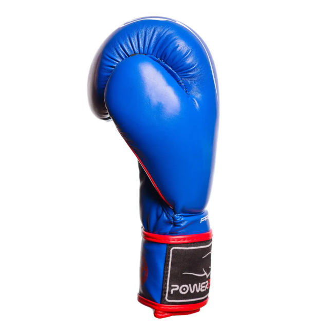 Перчатки боксерские PowerPlay 3018 Jaguar 14 унций, синие