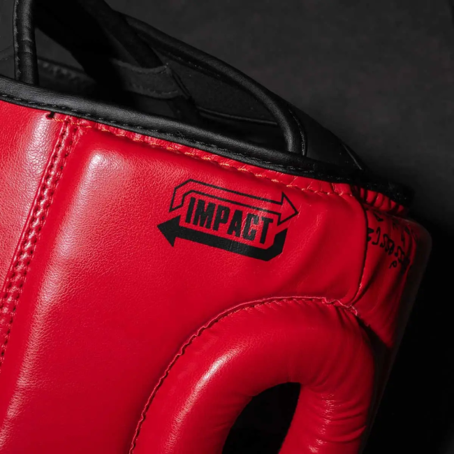 Шлем боксерский закрытый с капой Phantom Muay Thai размер универсальный, красный