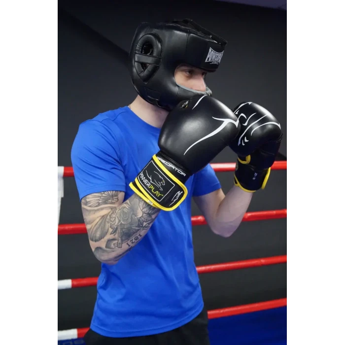 Шлем боксерский закрытый PowerPlay 3067 Challanger размер L, темно-синий