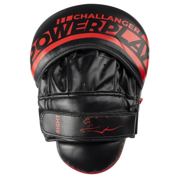 Лапи боксерські PowerPlay 3041 Challanger чорно-червоні