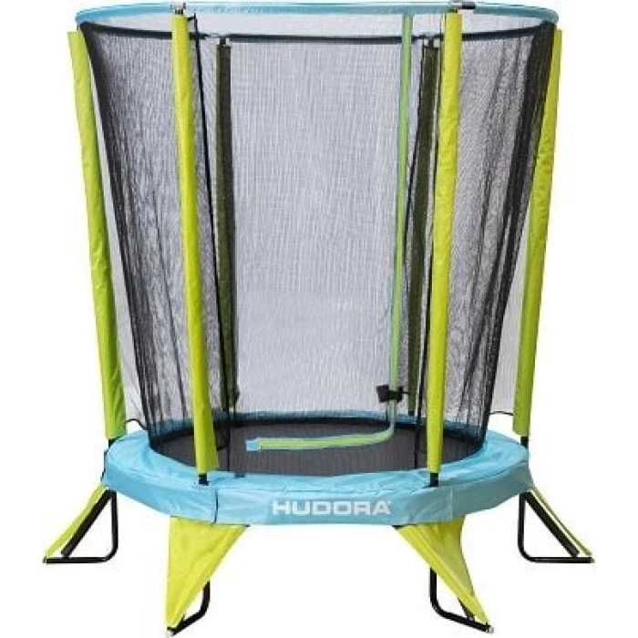 Батут Hudora Safety с внутренней сеткой 4.5 футов 140 см голубовато-зеленый