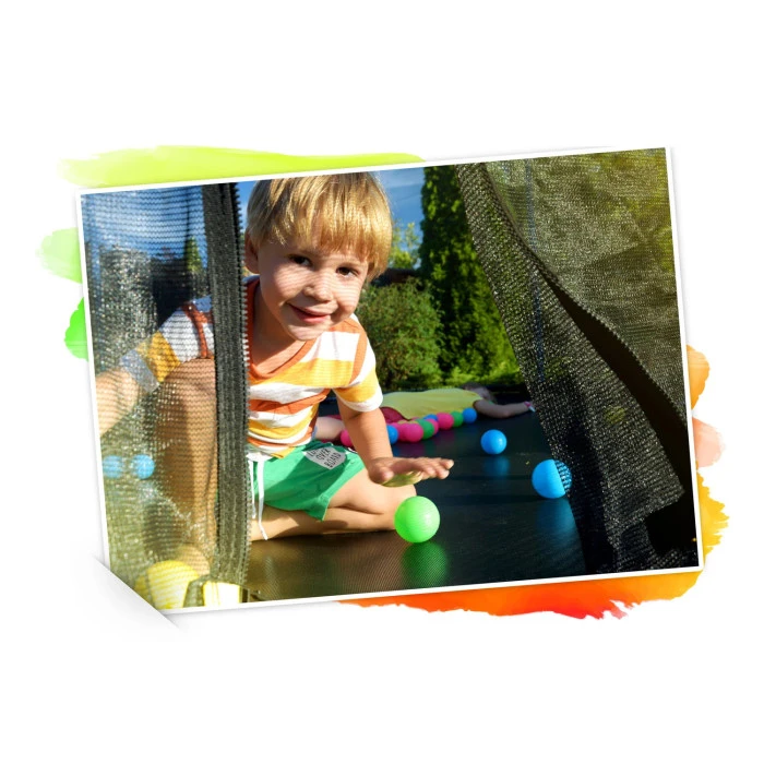 Батут Neo-Sport с внутренней сеткой 12 футов 374 см черный