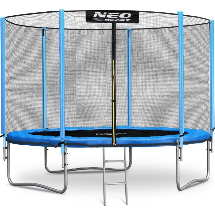 Батут Neo-Sport з зовнішньою сіткою 10 футів 312 см блакитний