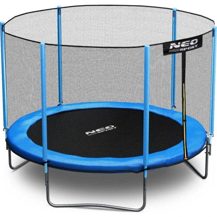 Батут Neo-Sport з зовнішньою сіткою 10 футів 312 см блакитний