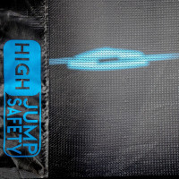 Батут THUNDER OUTSIDE PRO з зовнішньою сіткою 14 футів 427 см чорно-блакитний