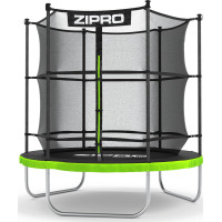 Батут Zipro Jump Pro с внутренней сеткой 6 футов 183 см черно-зеленый