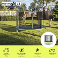 Батут Zipro Jump Pro с внутренней сеткой 6 футов 183 см черно-зеленый