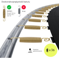 Батут Zipro Jump Pro с внутренней сеткой 6 футов 183 см черно-зеленый