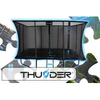 Батут THUNDER OUTSIDE PHENOM з зовнішньою сіткою 8 х 12 футів чорно-блакитний