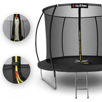 Батут OUTTEC Pumpkin с внутренней сеткой 12 футов 366 см черный