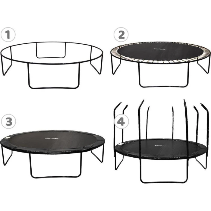 Батут SkyFlyer TR0036 с внутренней сеткой 14 футов 426 см черный