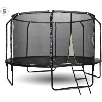 Батут SkyFlyer TR0036 з внутрішньою сіткою 14 футів 426 см чорний
