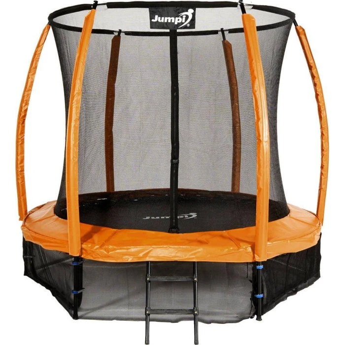 Батут Jumpi Maxy Comfort Plus с внутренней сеткой 8,5 футов 252 см оранжевый